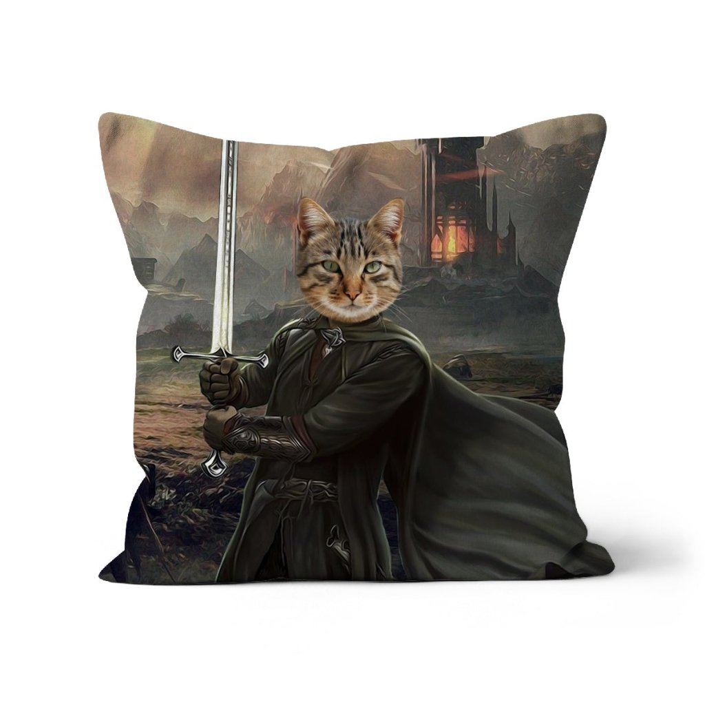 Pet Portraits | Aragon (Lord Of The Rings Inspired): Custom Pet Pillow | Paw & Glory