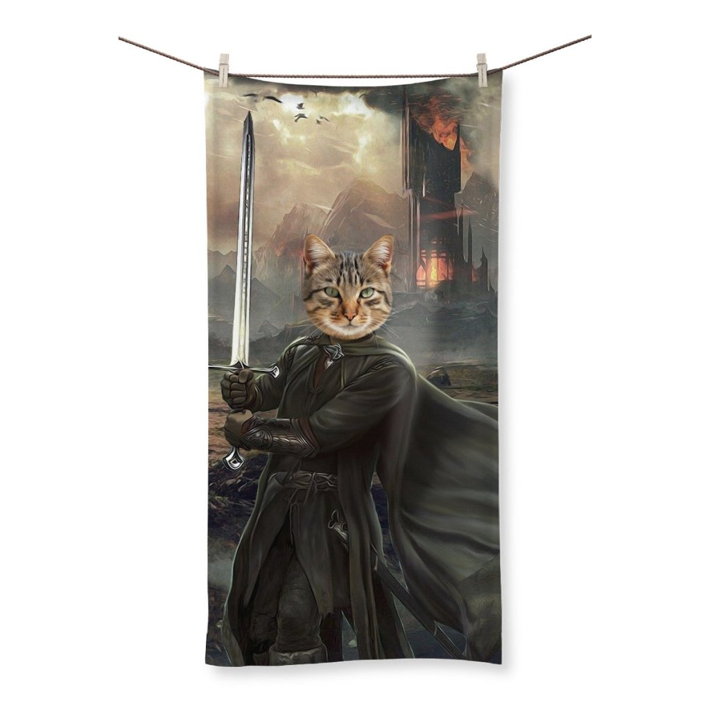 Pet Portraits | Aragon (Lord Of The Rings Inspired): Custom Pet Towel | Paw & Glory