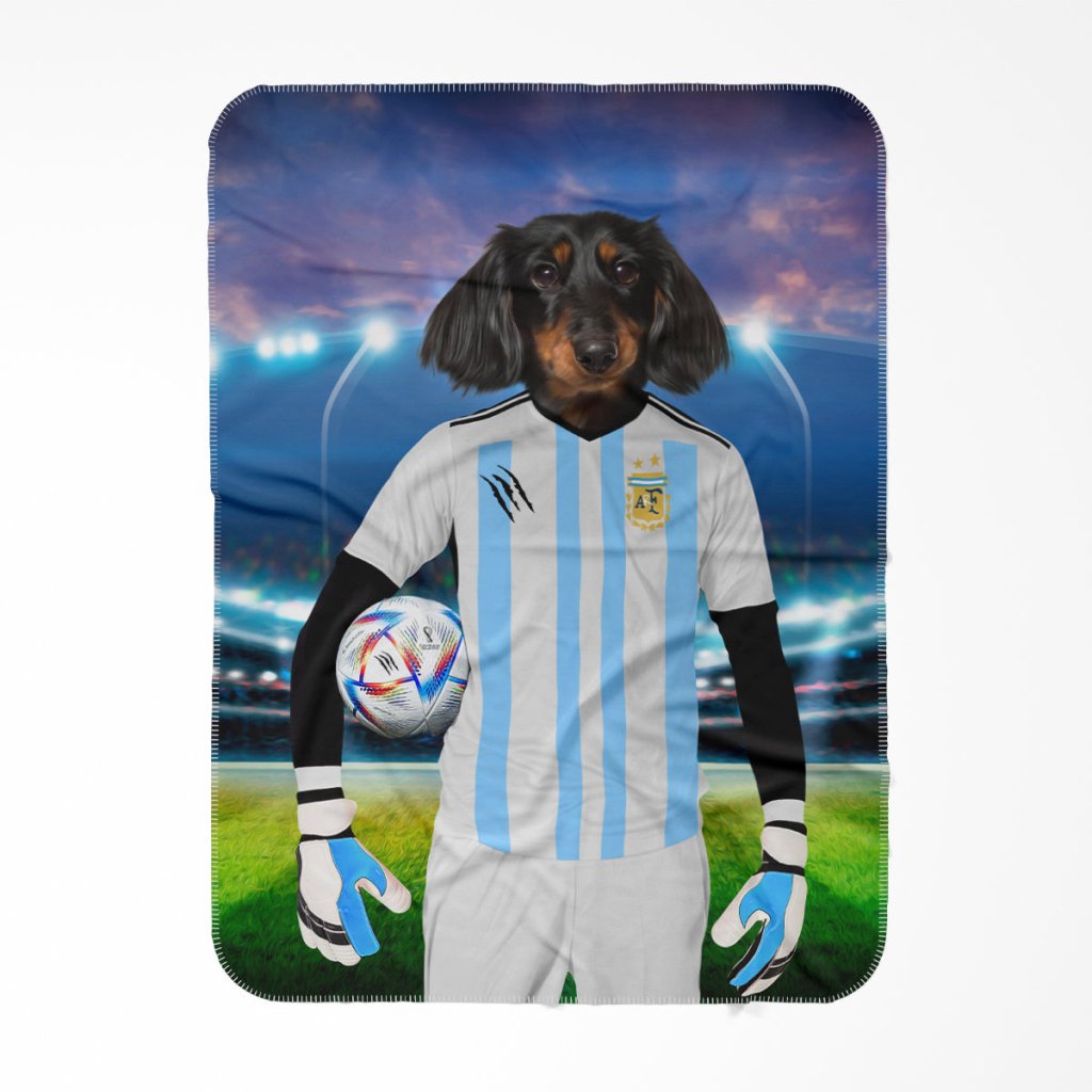 Pet Portraits | Argentina Football Team (FIFA 2022): Custom Pet Blanket | Paw & Glory