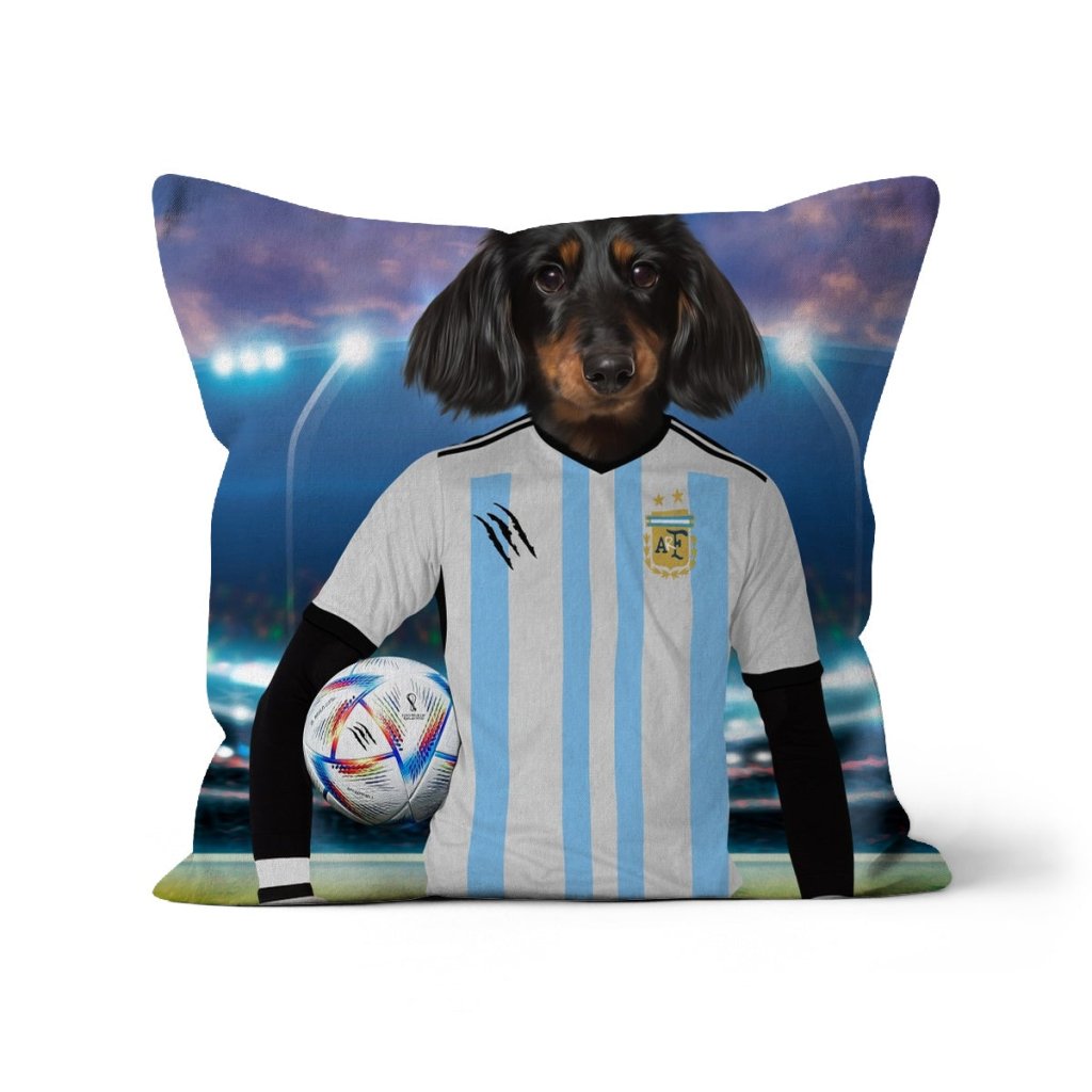 Pet Portraits | Argentina Football Team (FIFA 2022): Custom Pet Pillow | Paw & Glory