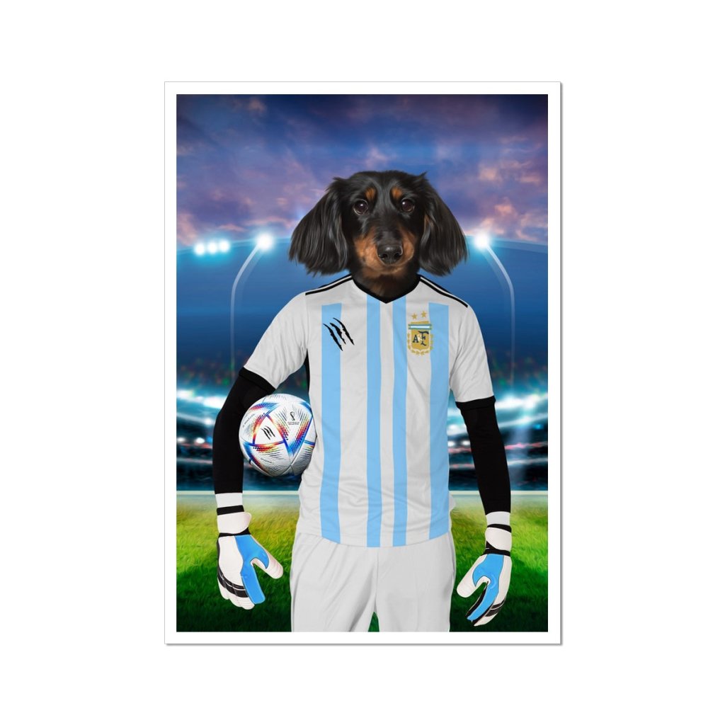 Pet Portraits | Argentina Football Team (FIFA 2022): Custom Pet Poster | Paw & Glory