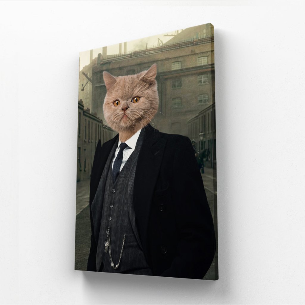 Pet Portraits | Arthur (Peaky Blinders Inspired): Animal Art Canvas | Paw & Glory
