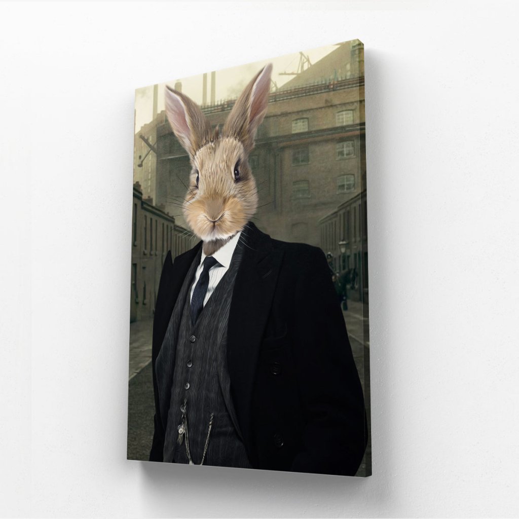 Pet Portraits | Arthur (Peaky Blinders Inspired): Animal Art Canvas | Paw & Glory