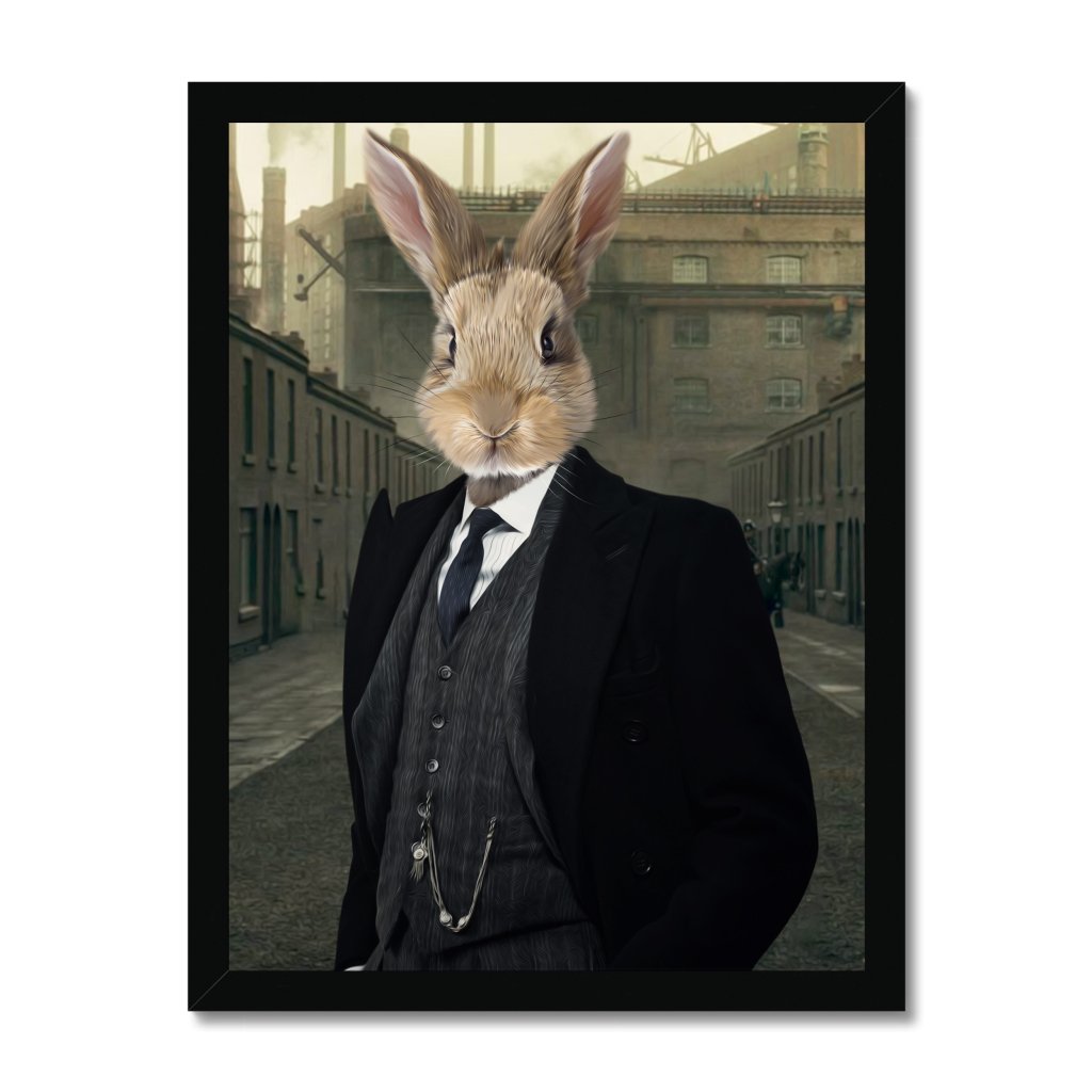 Pet Portraits | Arthur (Peaky Blinders Inspired): Animal Art Framed Portrait | Paw & Glory