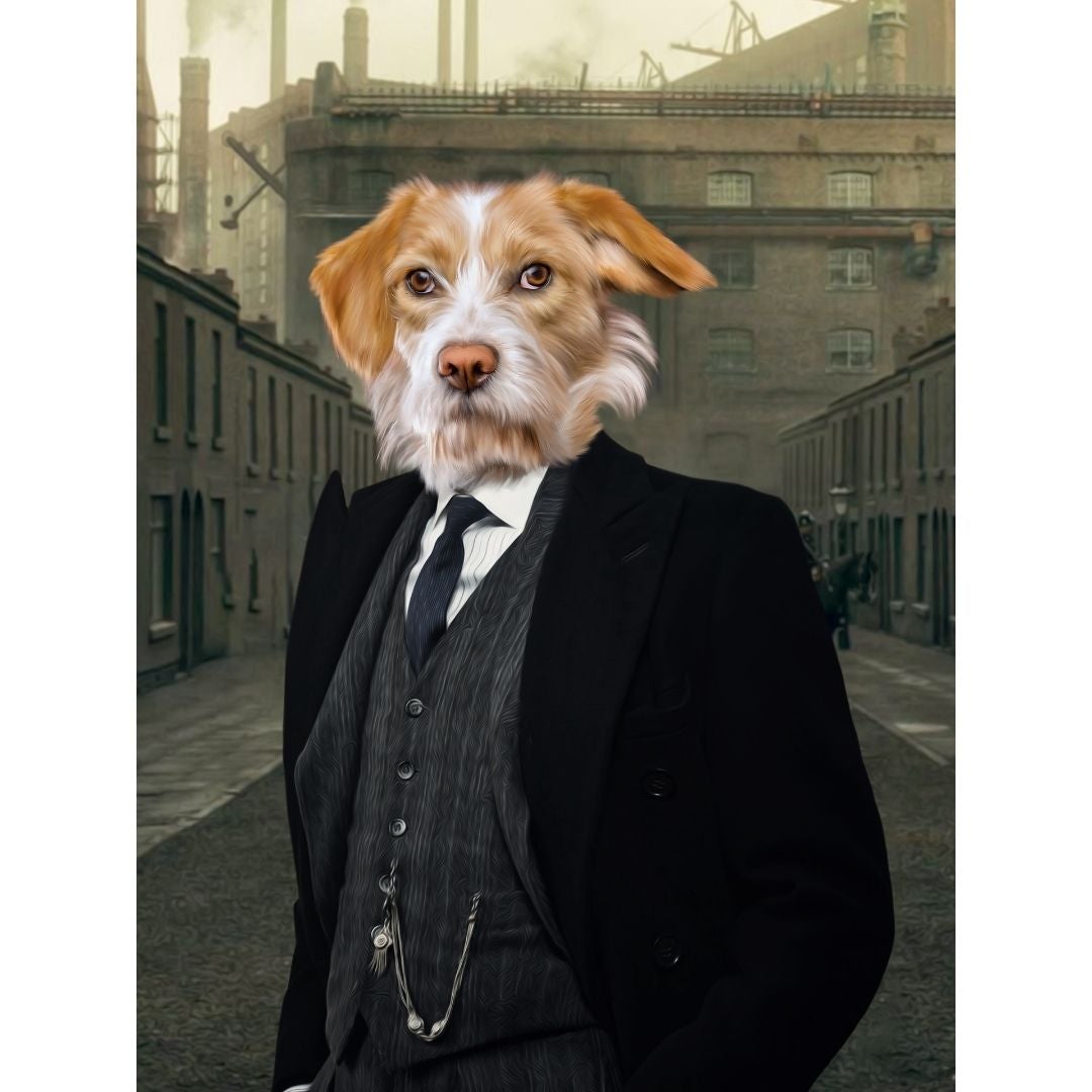 Pet Portraits | Arthur (Peaky Blinders Inspired): Custom Digital Download Pet Portrait | Paw & Glory