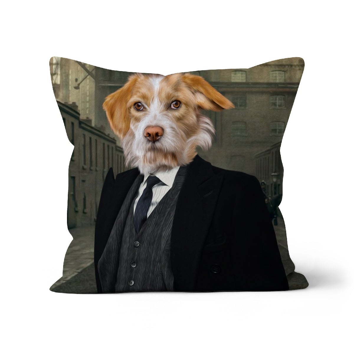 Pet Portraits | Arthur (Peaky Blinders Inspired): Custom Pet Pillow | Paw & Glory