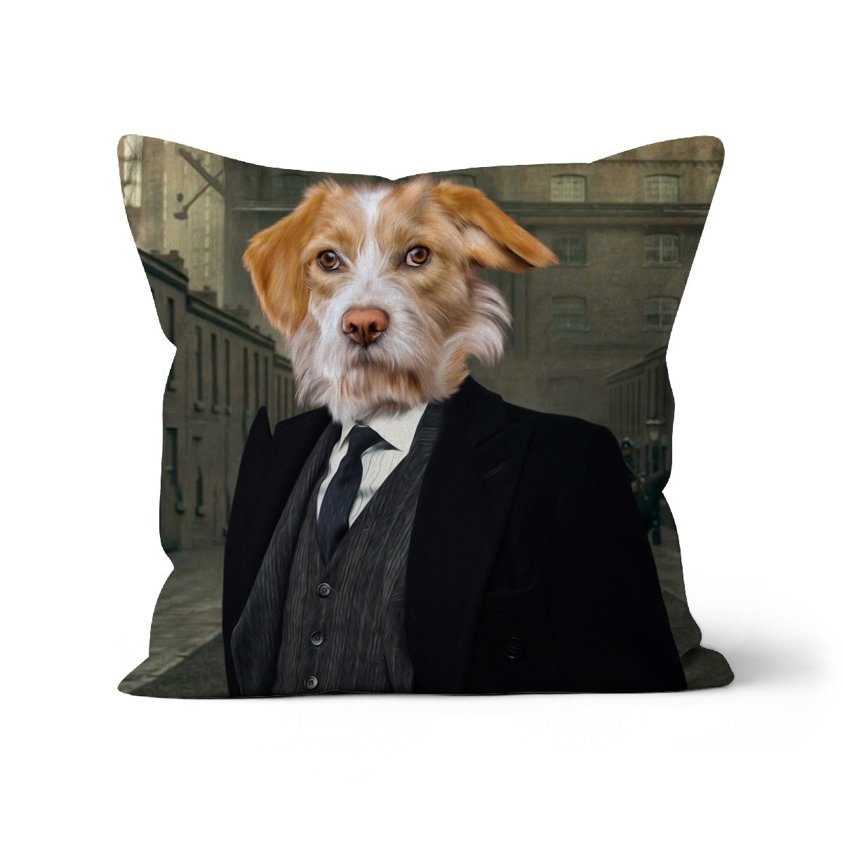 Pet Portraits | Arthur (Peaky Blinders Inspired): Custom Pet Pillow | Paw & Glory