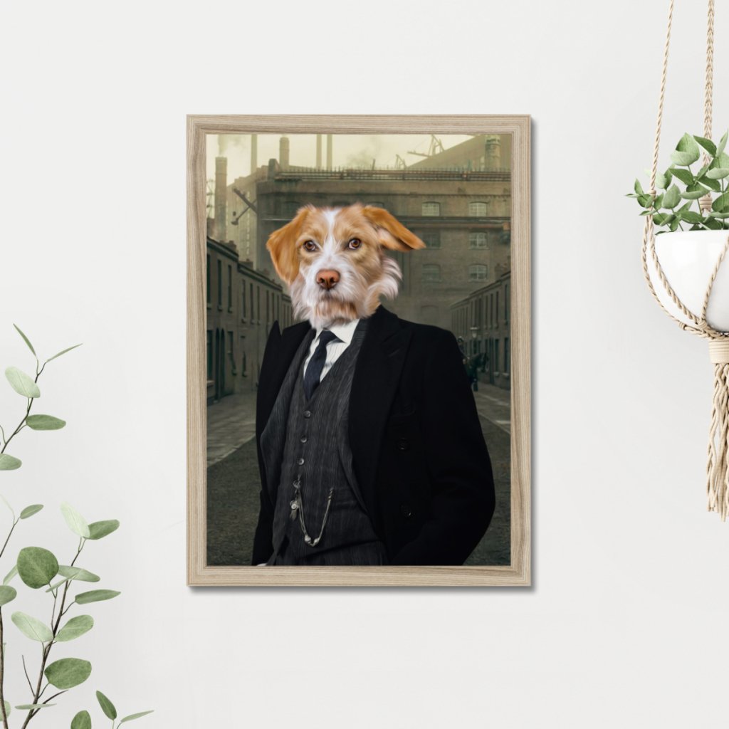 Pet Portraits | Arthur (Peaky Blinders Inspired): Custom Pet Portrait | Paw & Glory