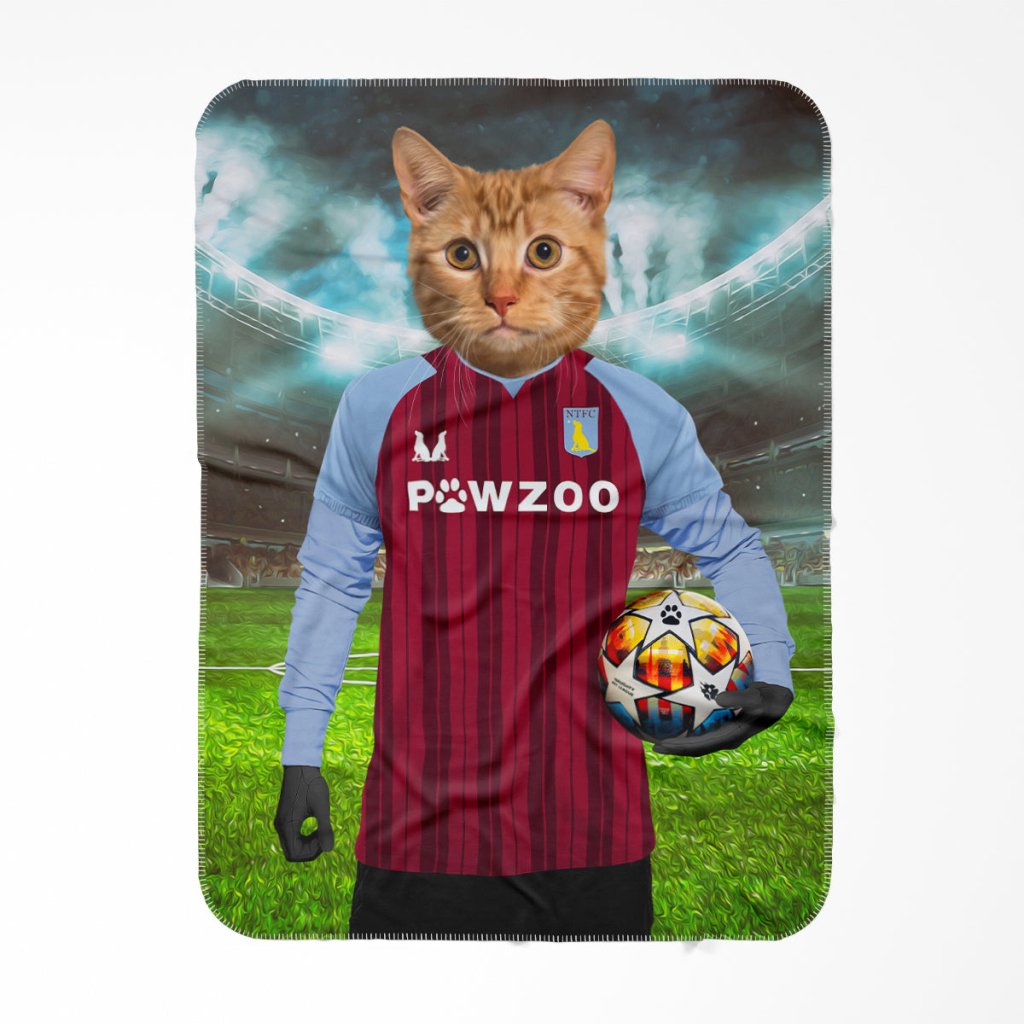 Pet Portraits | Aston Pawla Football Club: Custom Pet Blanket | Paw & Glory