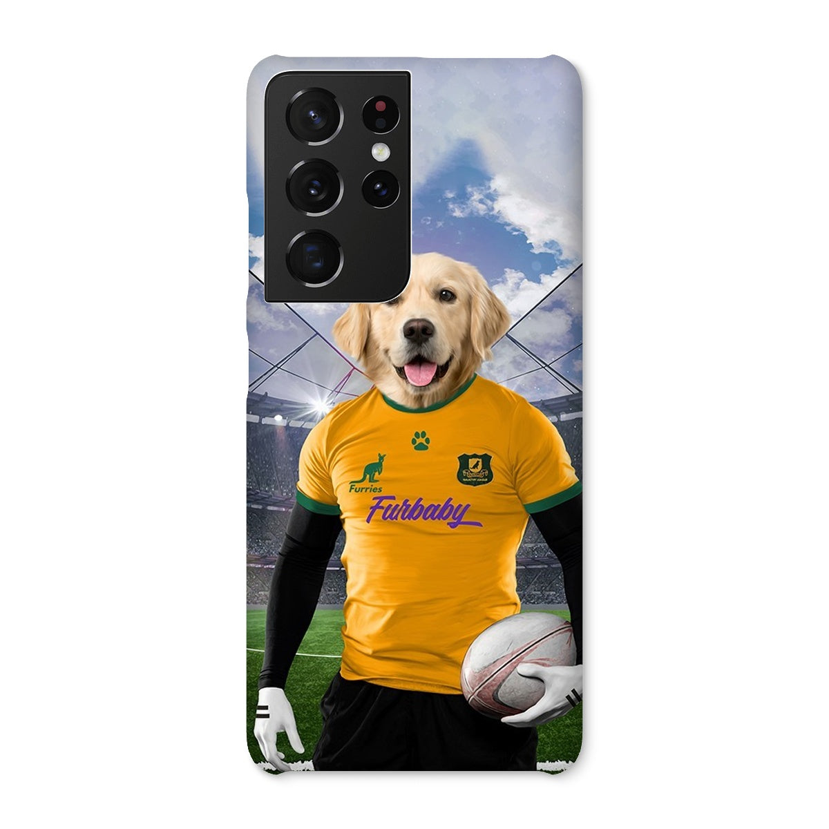 Pet Portraits | Australia Rugby Team: Custom Pet Phone Case | Paw & Glory