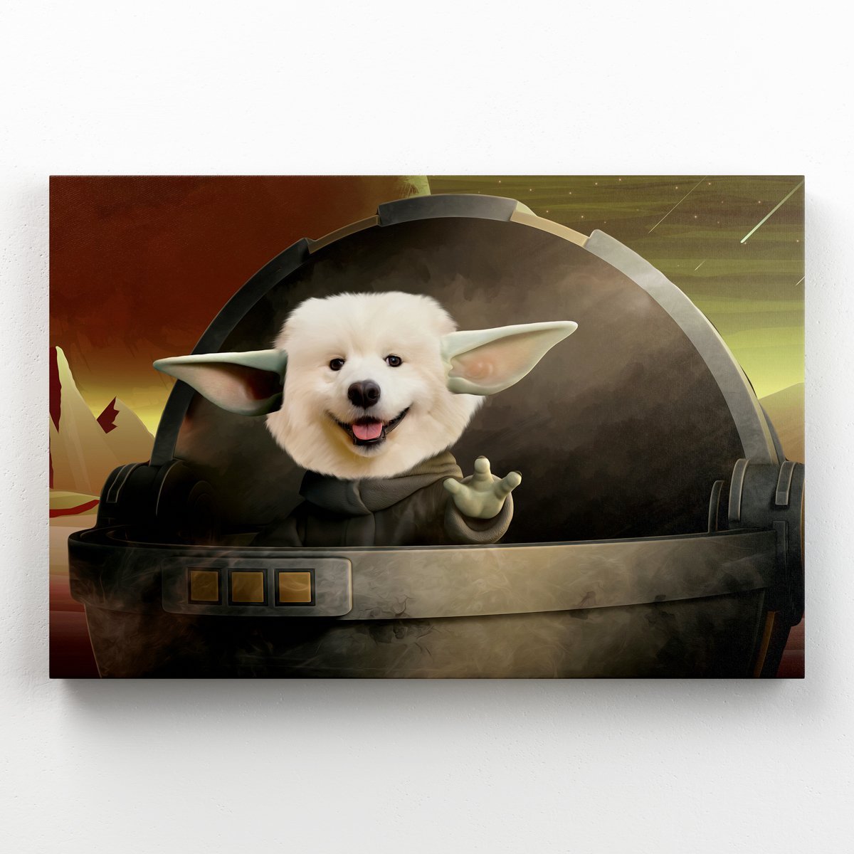 Pet Portraits | Baby Yoda: Custom Pet Canvas | Paw & Glory