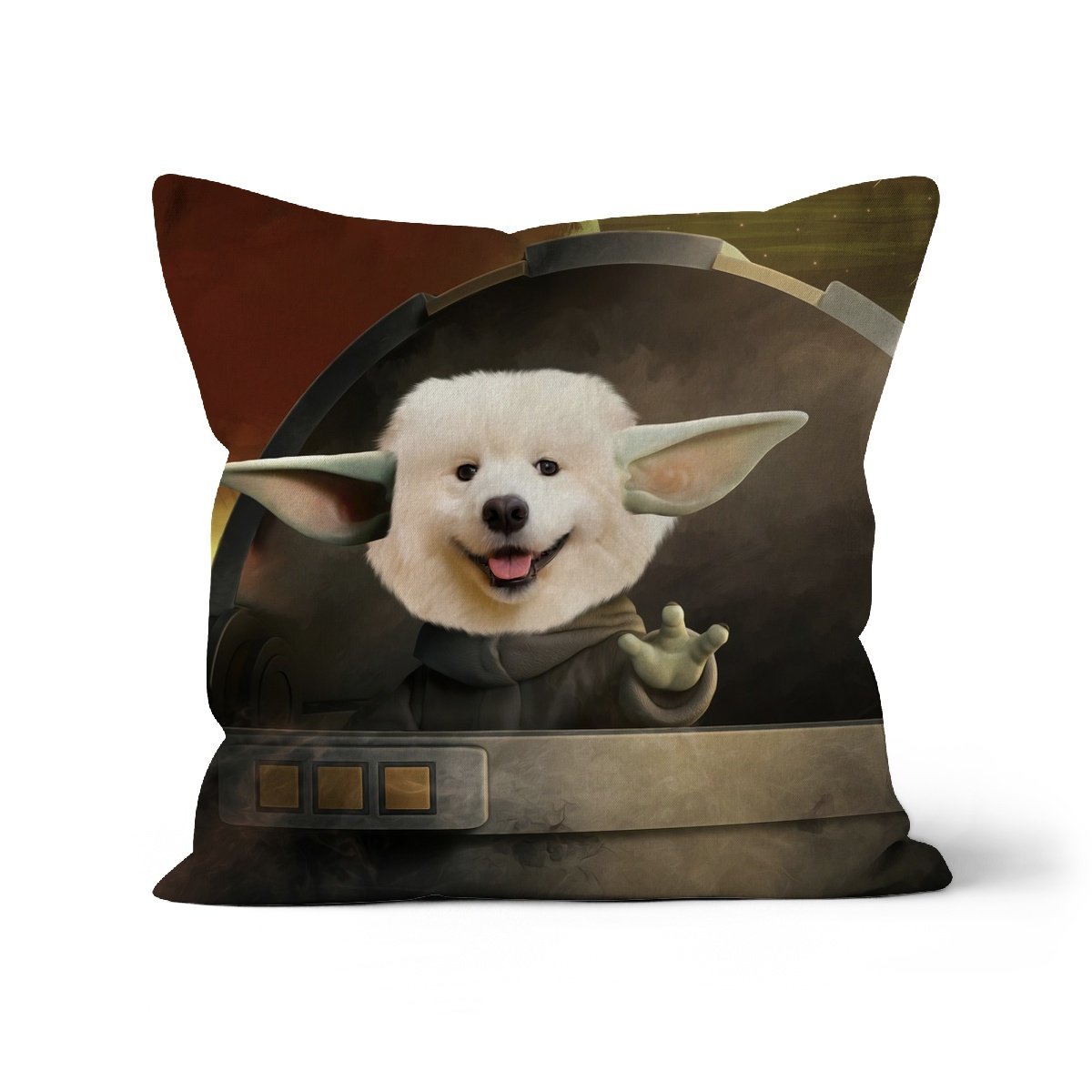 Pet Portraits | Baby Yoda: Custom Pet Pillow | Paw & Glory