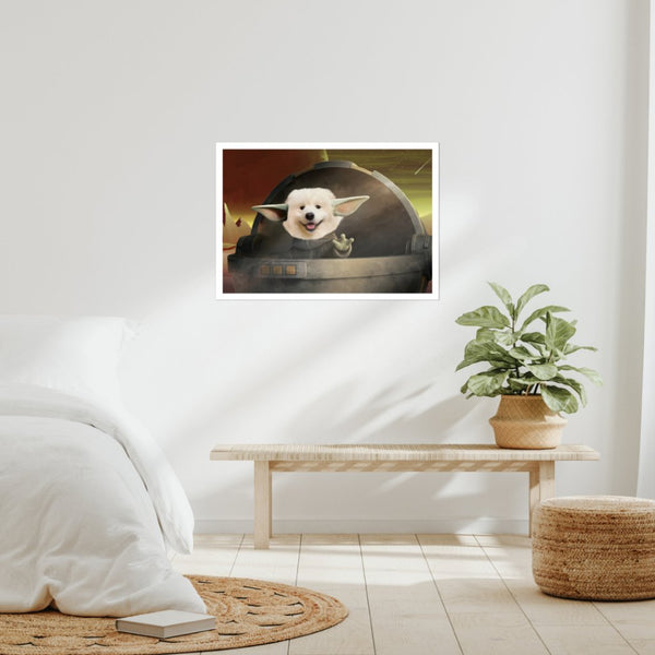 Tiny Space Alien Custom Pet Poster | Pet Portrait Print | Paw & Glory