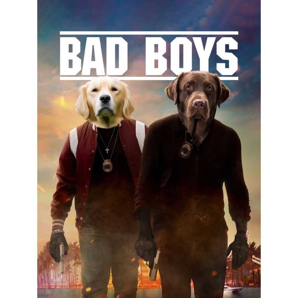Buddy Cop Duo Custom Digital Download Pet Portrait...