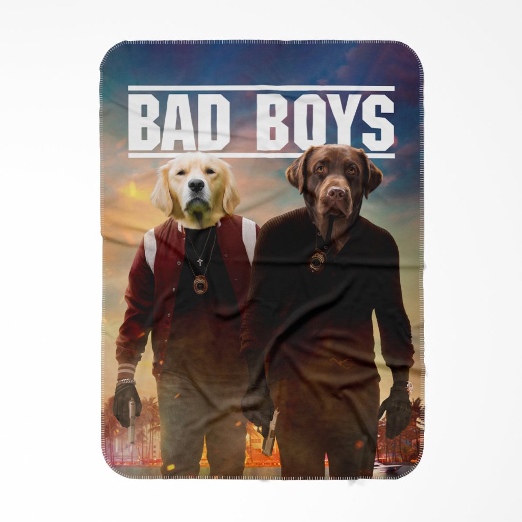 Pet Portraits | Bad Boys: Custom Pet Blanket | Paw & Glory