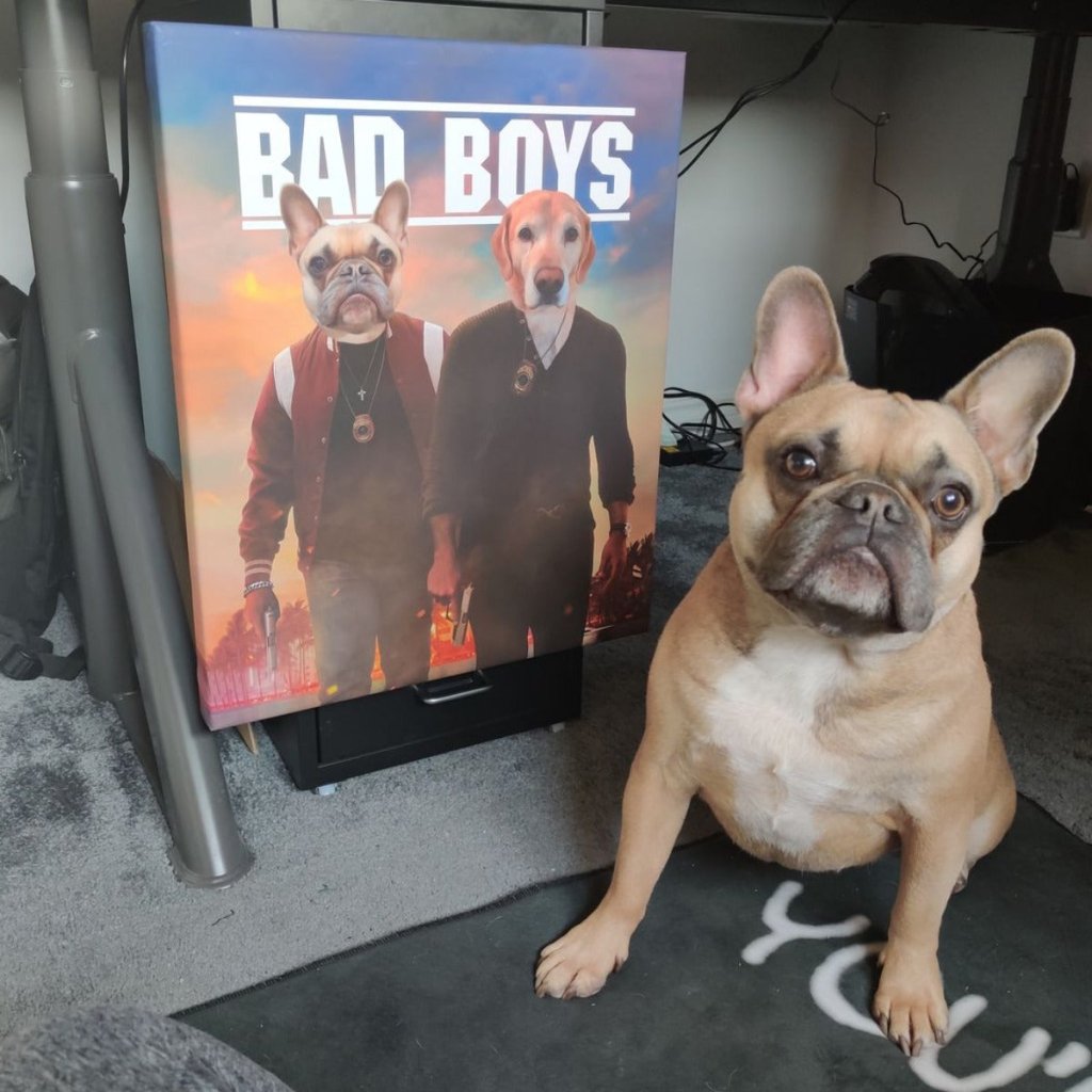 Pet Portraits | Bad Boys: Custom Pet Canvas | Paw & Glory