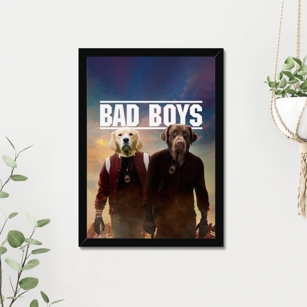 Bad Boys: Custom Pet Portrait - Paw & Glory - Dog Portraits - Pet Portraits