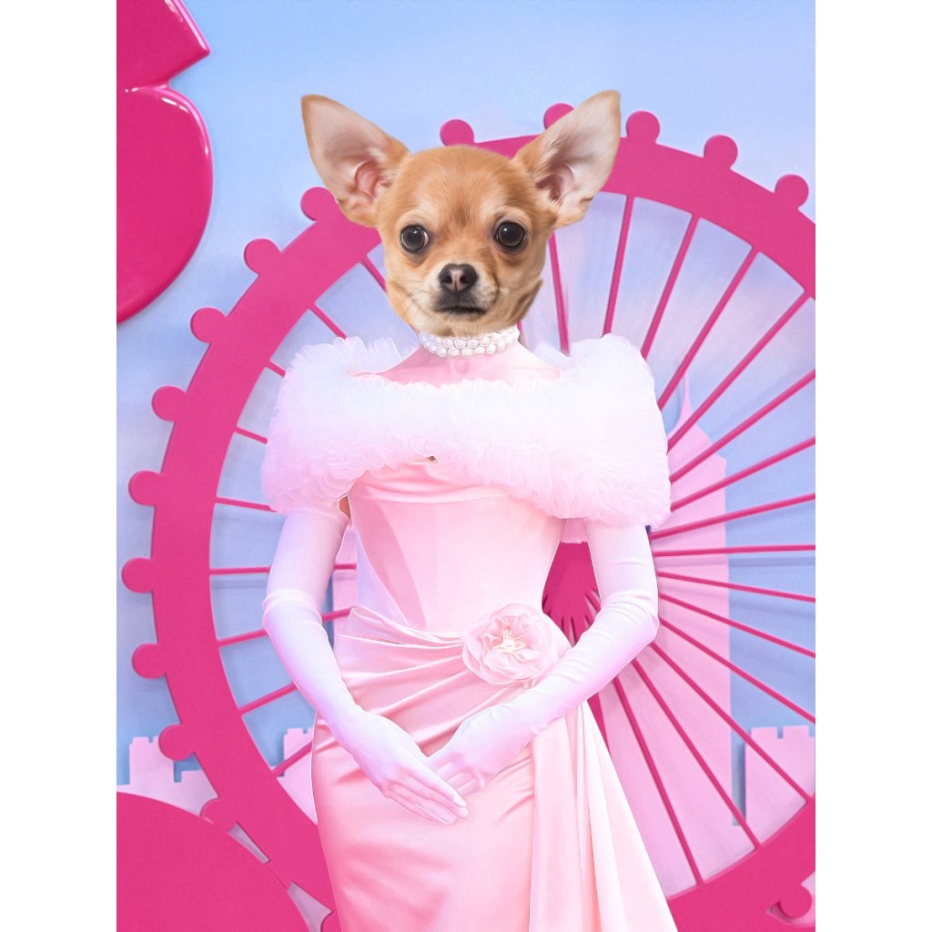 Barbie: Custom Digital Download Pet Portrait - Paw & Glory - Dog Portraits - Pet Portraits