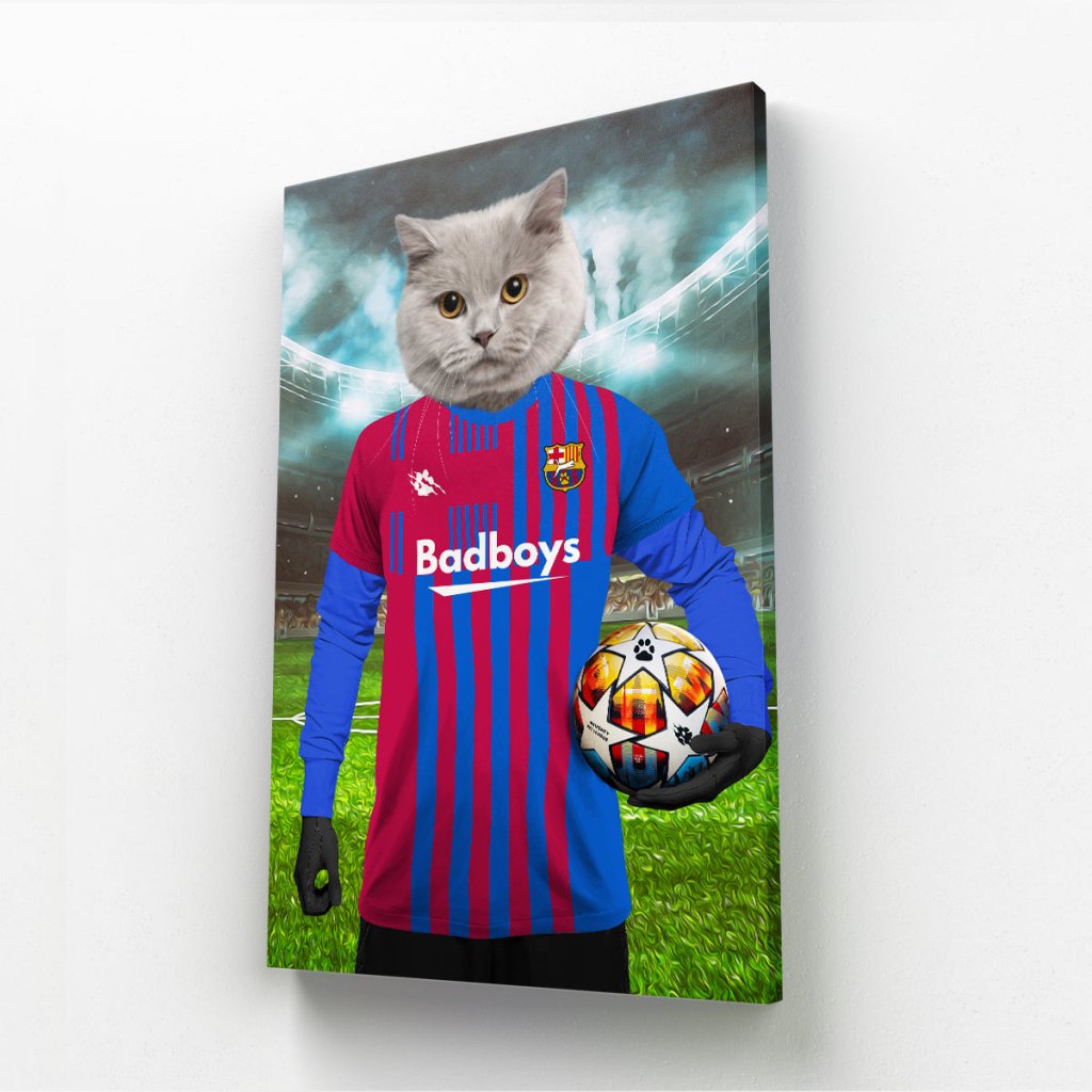 Pet Portraits | Barkcelona Football Club: Custom Pet Canvas | Paw & Glory