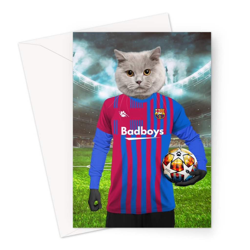 Pet Portraits | Barkcelona Football Club: Custom Pet Greeting Card | Paw & Glory