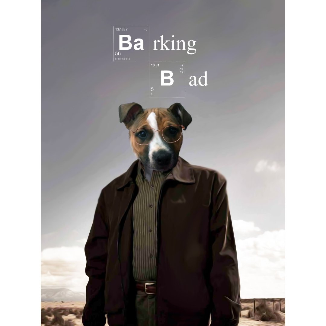 Barking Bad: Custom Digital Download Pet Portrait - Paw & Glory - Dog Portraits - Pet Portraits