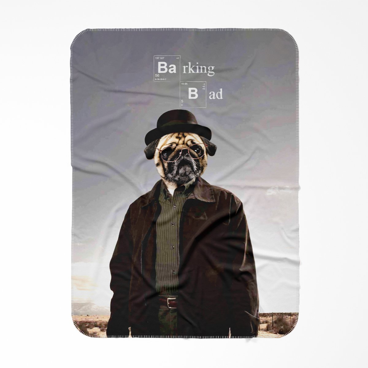 Pet Portraits | Barking Bad: Custom Pet Blanket | Paw & Glory