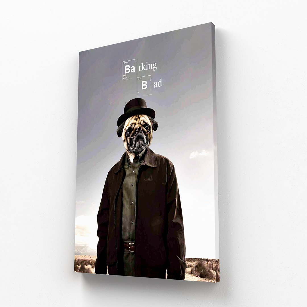 Pet Portraits | Barking Bad: Custom Pet Canvas | Paw & Glory