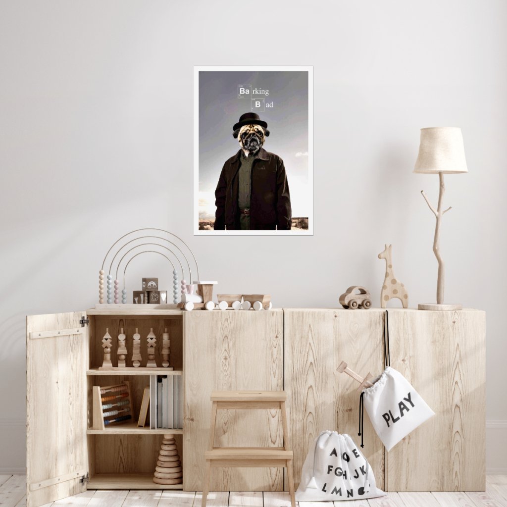 Barking Bad: Custom Pet Poster - Paw & Glory - Dog Portraits - Pet Portraits
