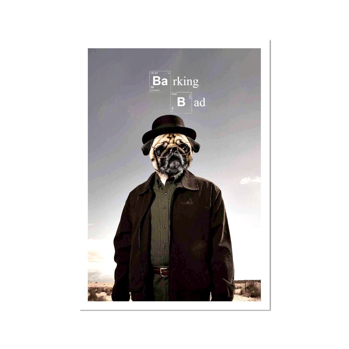 Barking Bad: Custom Pet Poster - Paw & Glory - Dog Portraits - Pet Portraits