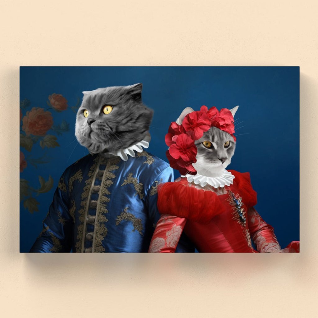 Baron and Baroness: Custom Pet Canvas - Paw & Glory - Dog Portraits - Pet Portraits