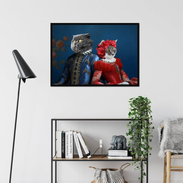 Baron and Baroness: Custom Pet Portrait | framed pet portrait | Paw & Glory