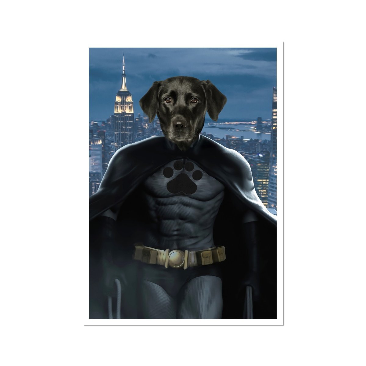 Pet Portraits | Batman: Custom Pet Poster | Paw & Glory