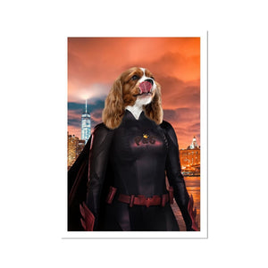 Batwoman: Custom Pet Portrait - Paw & Glory - Dog Portraits - Pet Portraits