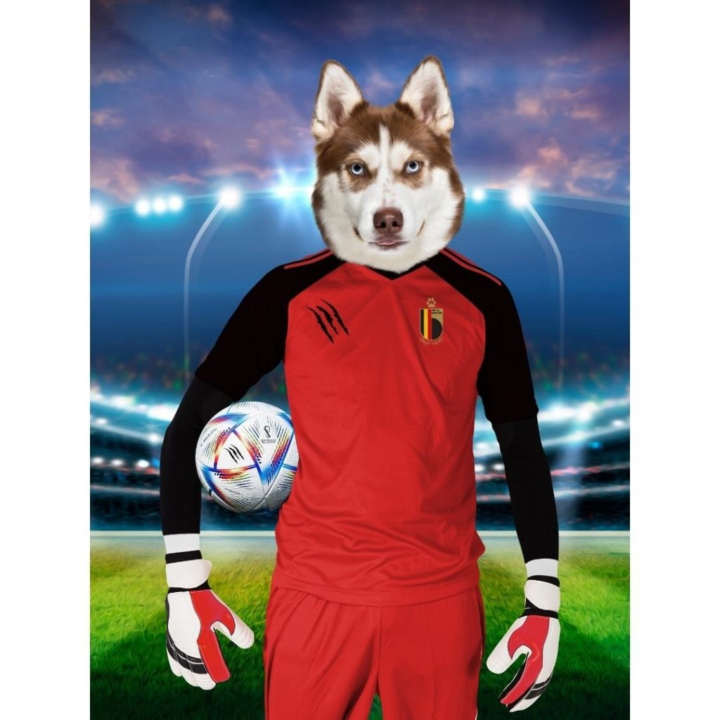 Pet Portraits | Belgium Football Team (FIFA 2022): Custom Digital Download Pet Portrait | Paw & Glory