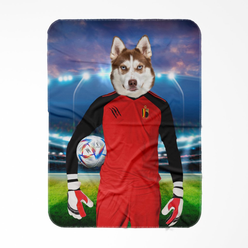 Pet Portraits | Belgium Football Team (FIFA 2022): Custom Pet Blanket | Paw & Glory