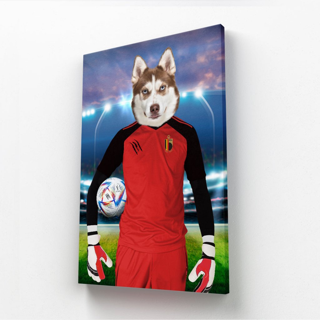 Pet Portraits | Belgium Football Team (FIFA 2022): Custom Pet Canvas | Paw & Glory