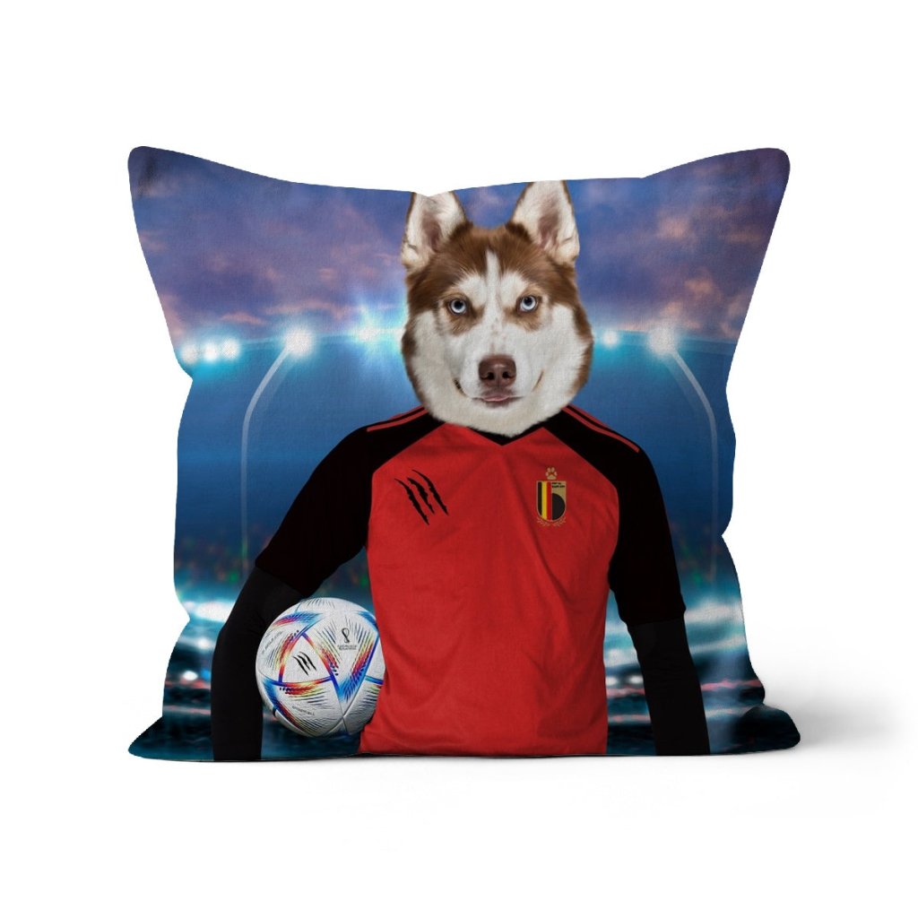 Pet Portraits | Belgium Football Team (FIFA 2022): Custom Pet Pillow | Paw & Glory