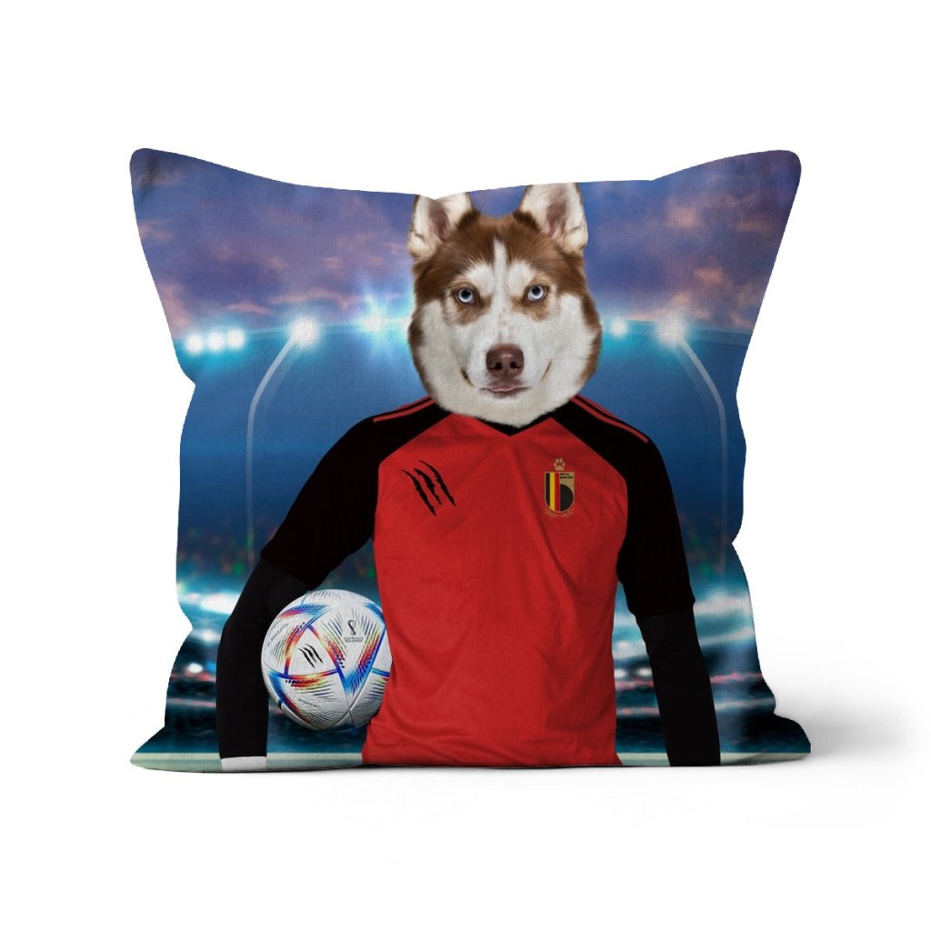 Pet Portraits | Belgium Football Team (FIFA 2022): Custom Pet Pillow | Paw & Glory