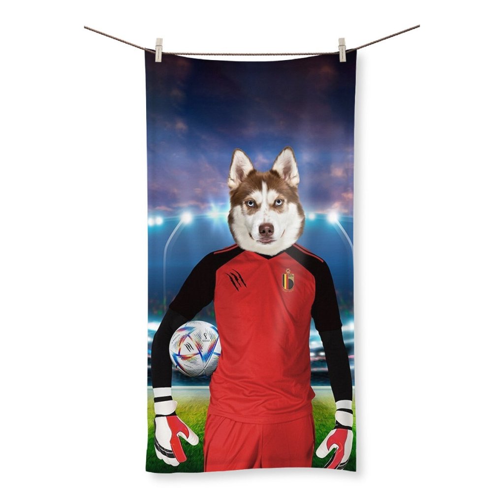 Pet Portraits | Belgium Football Team (FIFA 2022): Custom Pet Towel | Paw & Glory