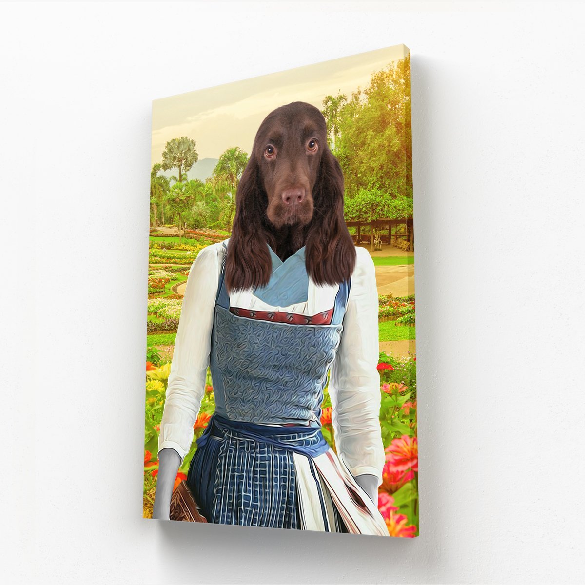 Pet Portraits | Belle (Beauty & The Beast Inspired): Custom Pet Canvas | Paw & Glory