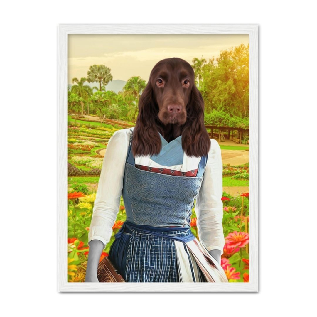 Pet Portraits | Belle (Beauty & The Beast Inspired): Custom Pet Portrait | Paw & Glory