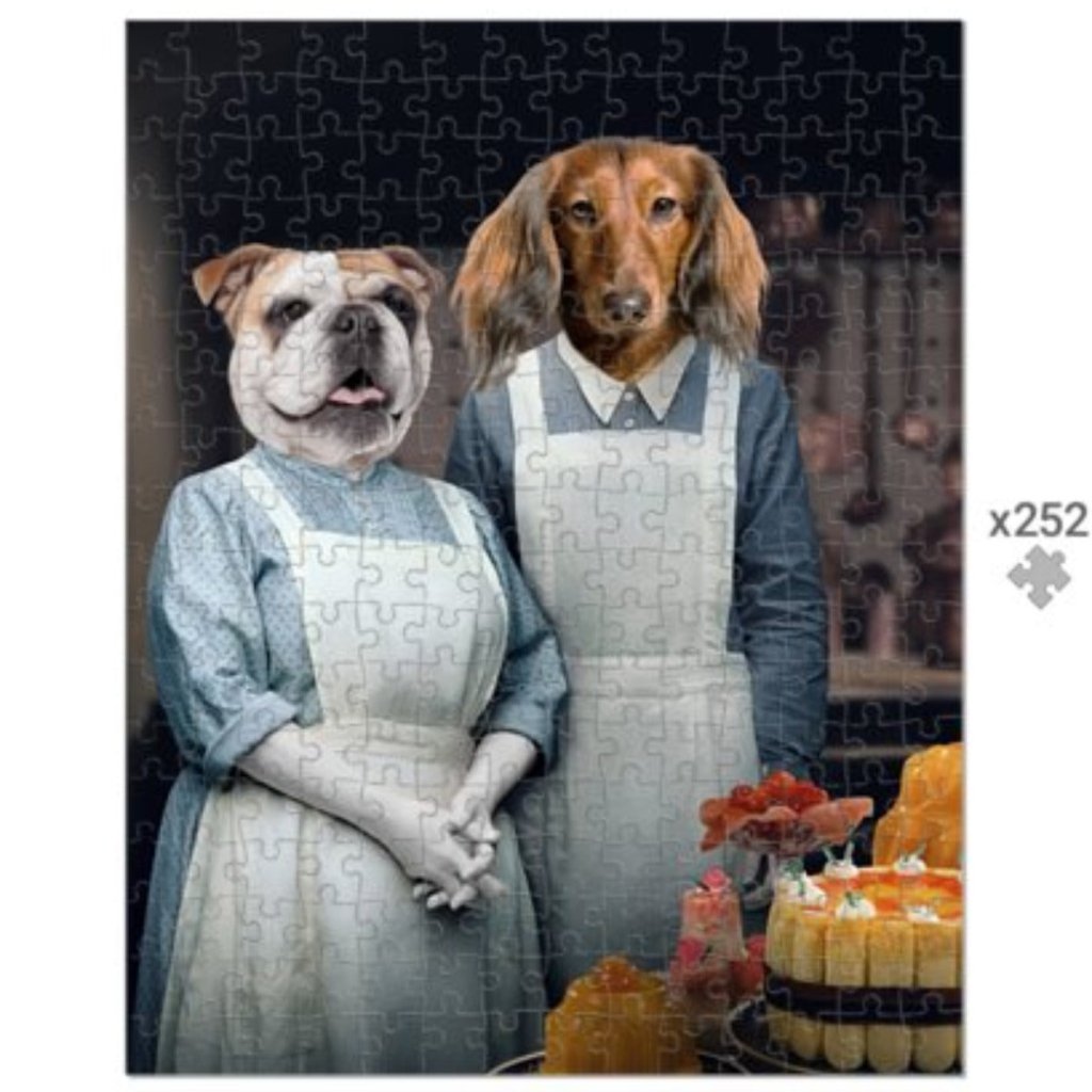 Pet Portraits | Beryl & Daisy (Downton Abbey Inspired): Custom Pet Puzzle | Paw & Glory