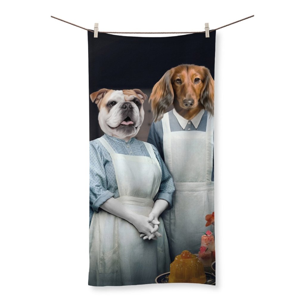 Edwardian Kitchen Duo Custom Pet Towel | Custom Pet Portrait | Paw & Glory