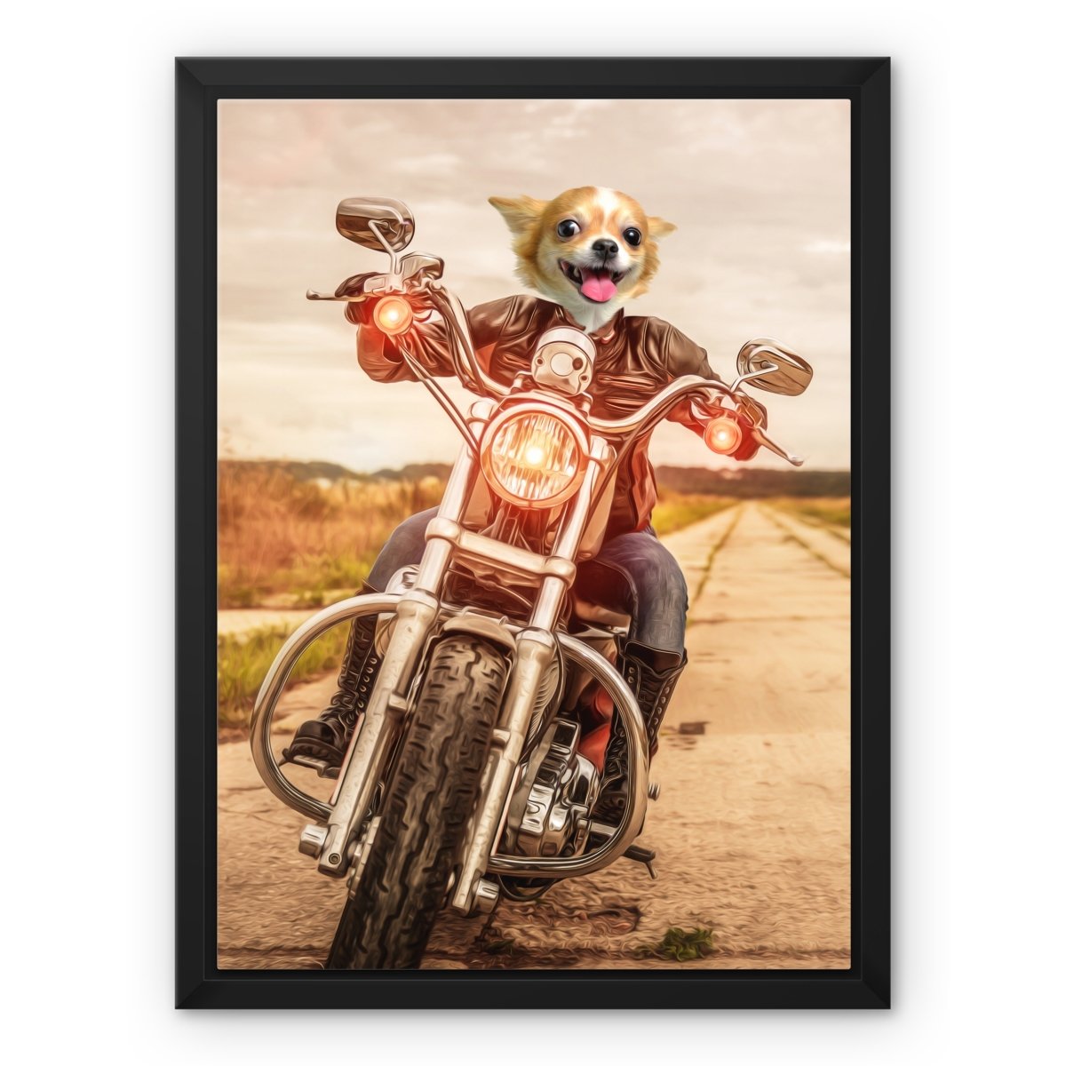 Pet Portraits | Biker Chick: Custom Pet Canvas | Paw & Glory