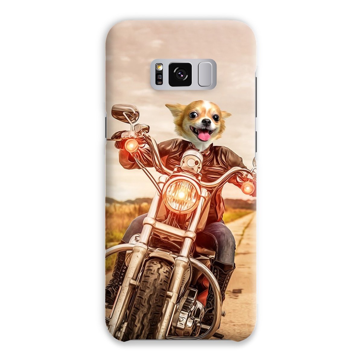 Biker Chick: Custom Pet Phone Case - Paw & Glory - Dog Portraits - Pet Portraits