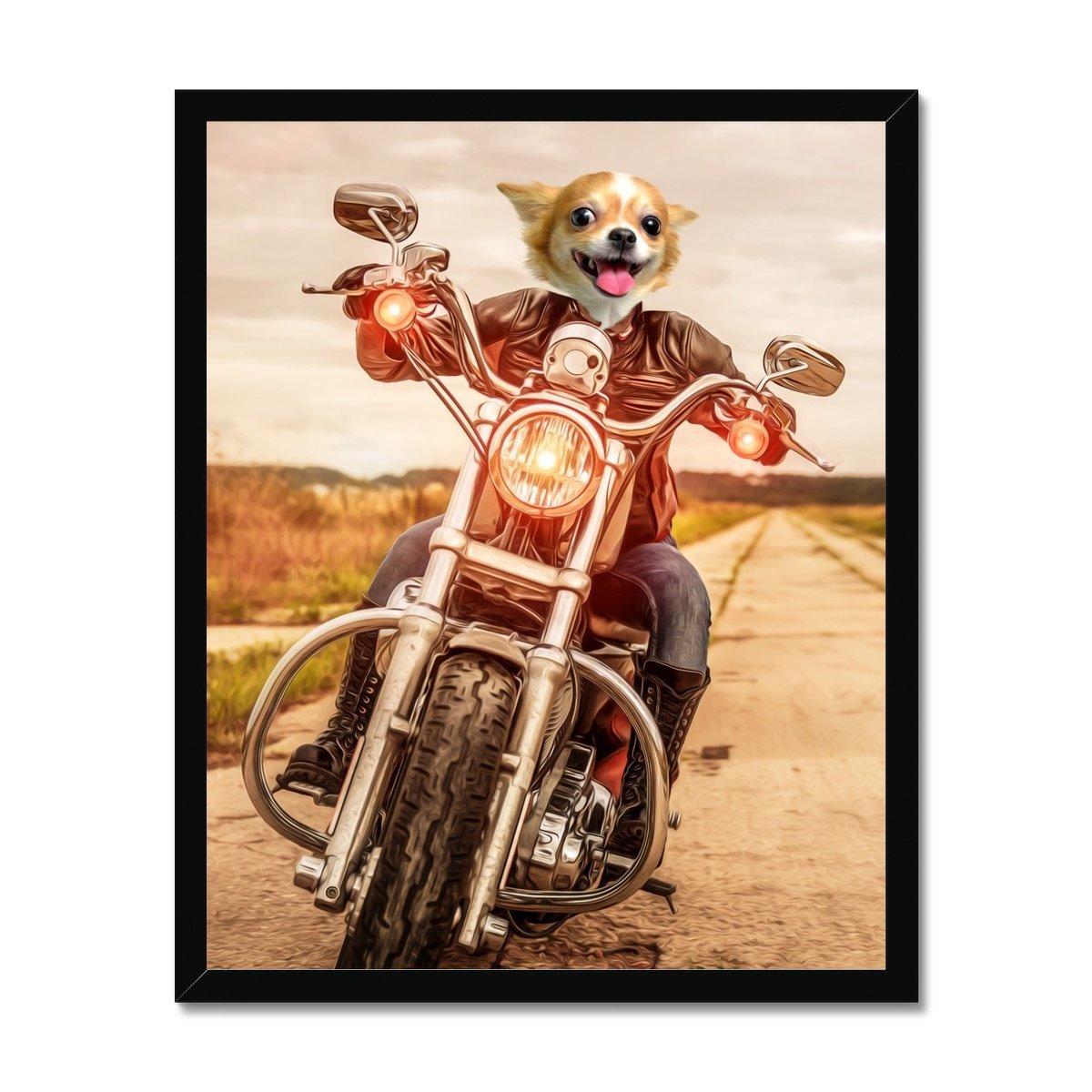 Biker Chick: Custom Pet Portrait | Paw & Glory