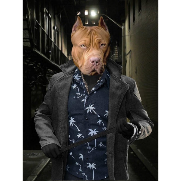 Vigilante Antihero Custom Digital Download Pet Portrait | Paw & Glory