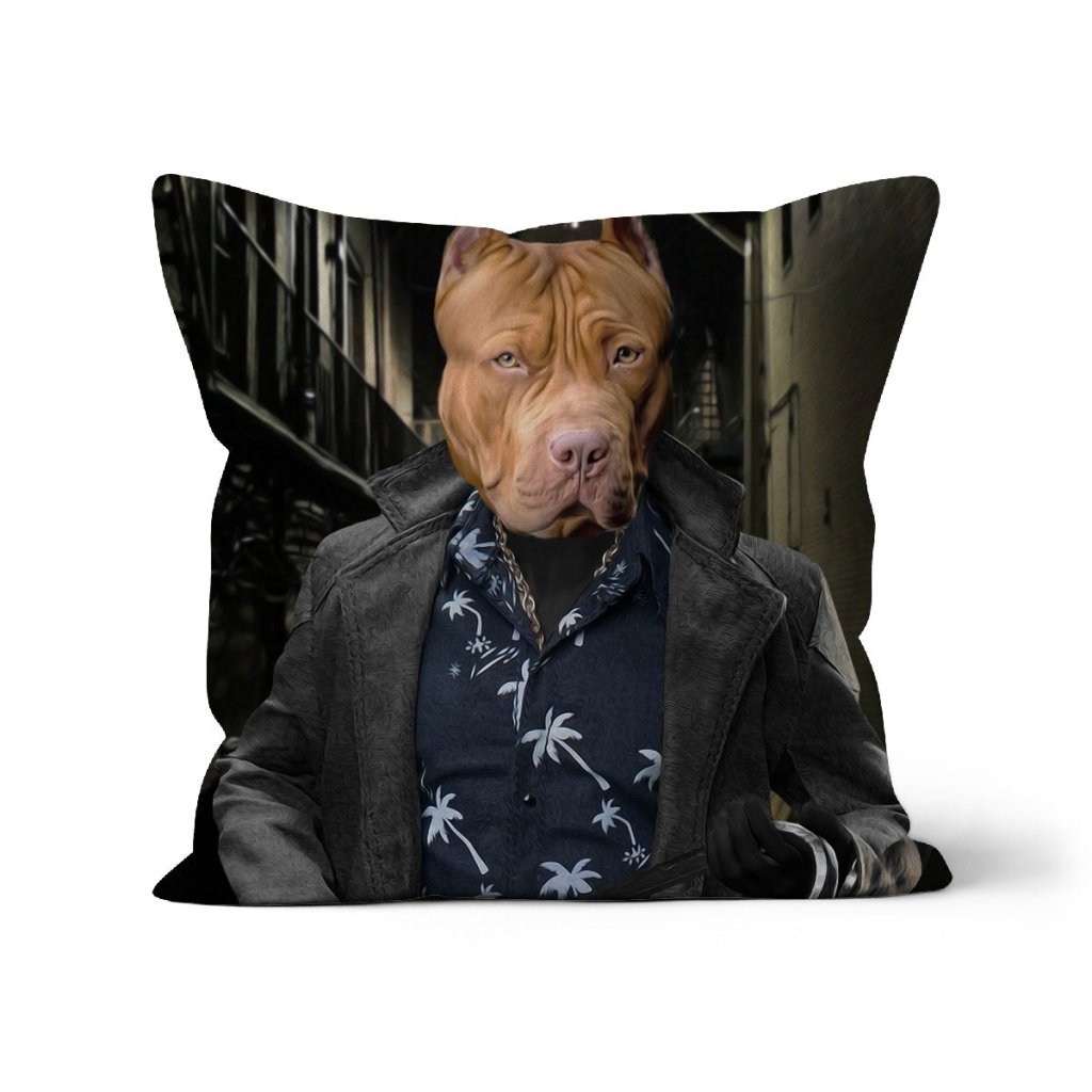 Pet Portraits | Billy Butcher (The Boys Inspired): Custom Pet Pillow | Paw & Glory