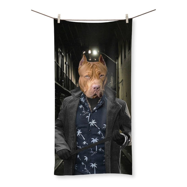 Vigilante Antihero Custom Pet Towel | Custom Pet Portrait | Paw & Glory