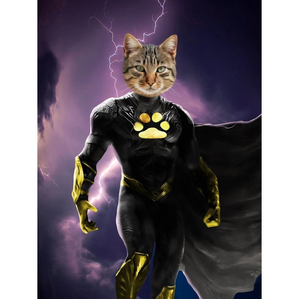 Pet Portraits | Black Adam (DC Superhero Inspired): Custom Digital Download Pet Portrait | Paw & Glory